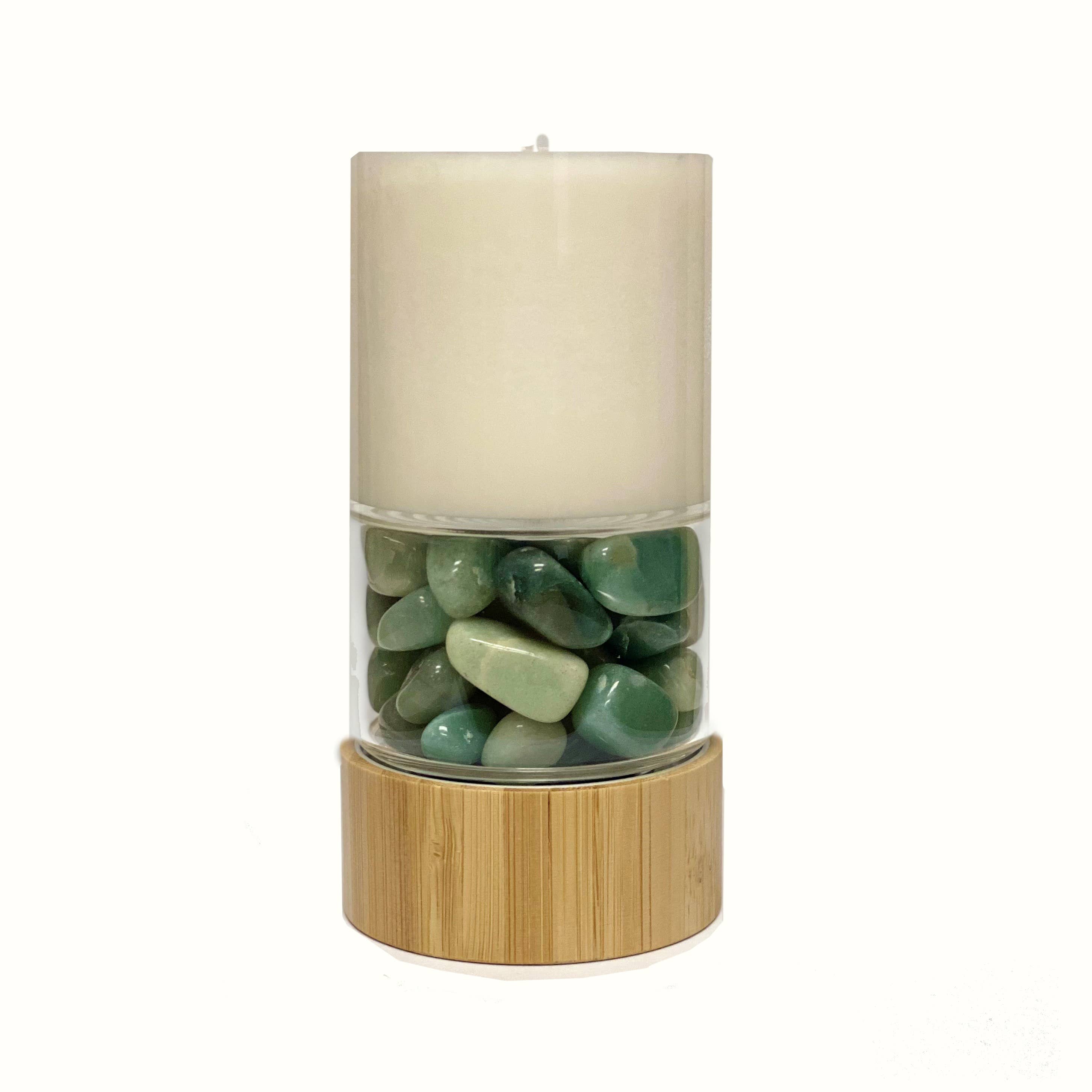 Crystal Power Candle: Rainbow Fluorite