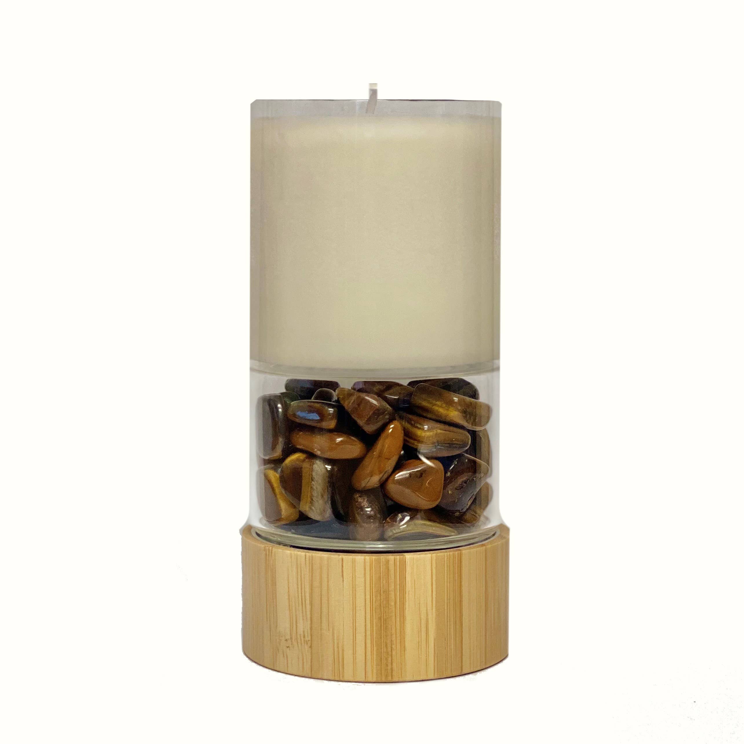 Crystal Power Candle: Rainbow Fluorite