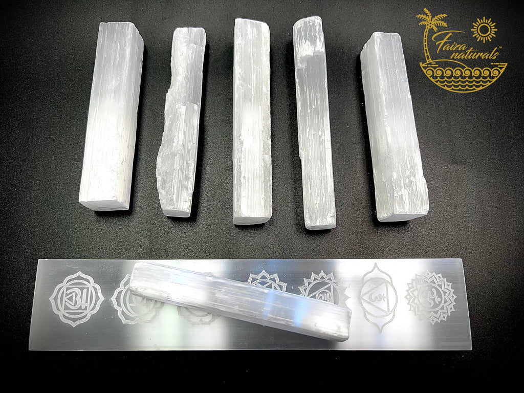 Selenite Crystal Wands, 4in